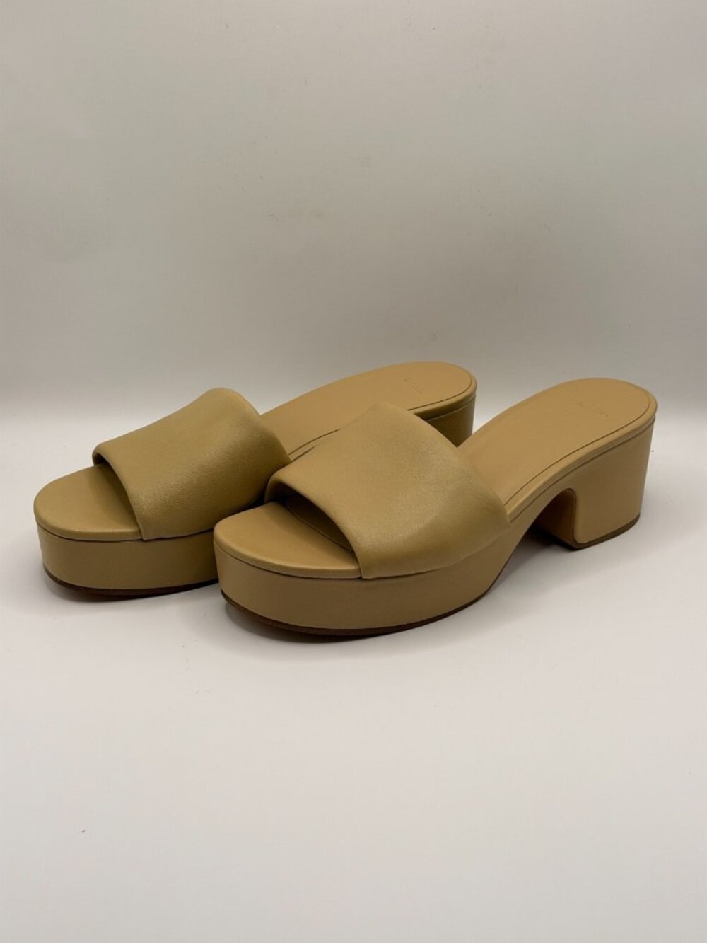 Vince Womens Margo Leather Platform Slide Sandal Sz 8